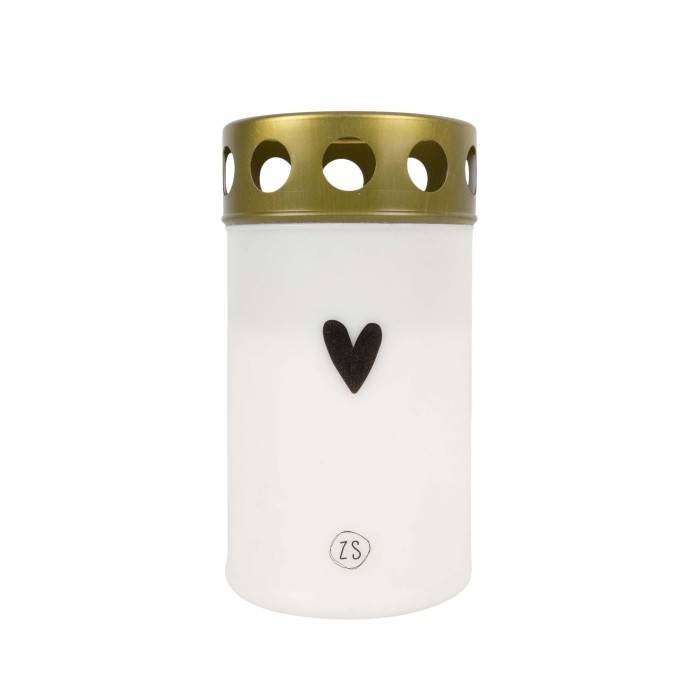 Zusss herdenkingslicht hartje wit