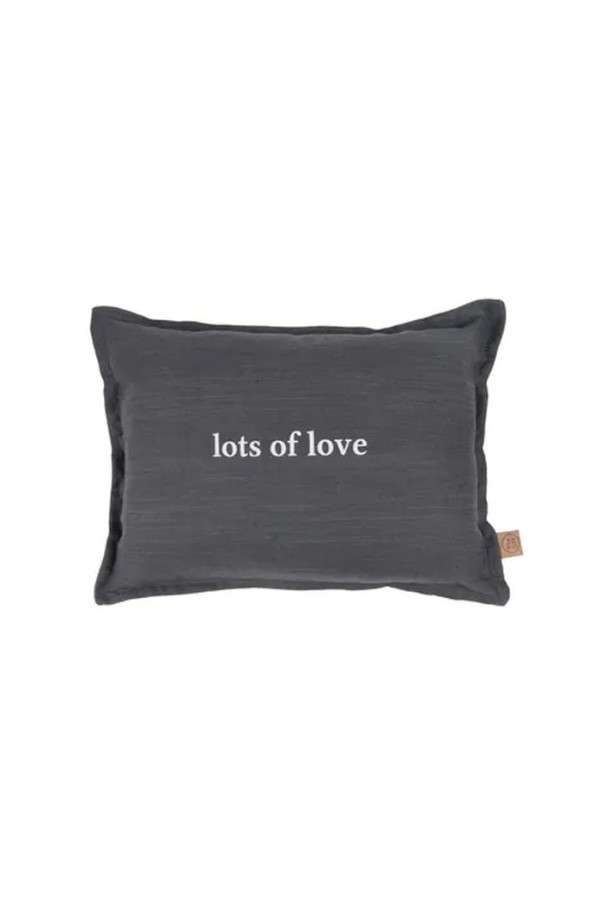 Zusss kussen lots of love 35x25cm antracietgrijs