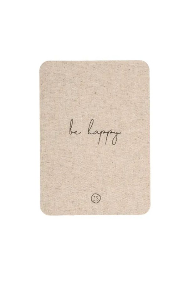 Zusss linnen kaart met envelop be happy
