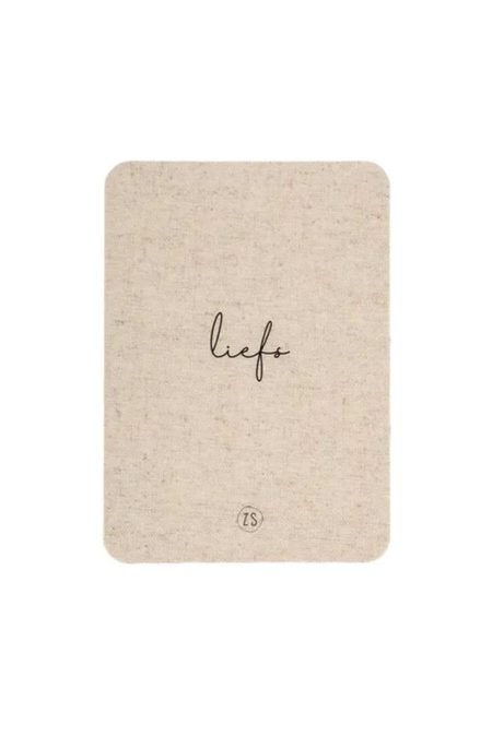 Zusss linnen kaart met envelop liefs