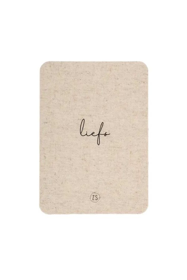 Zusss linnen kaart met envelop liefs